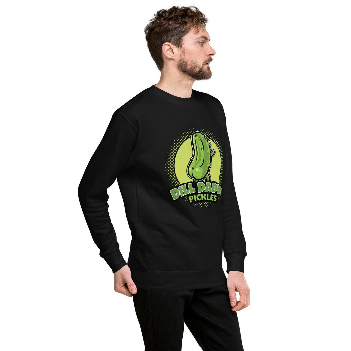 Classic Dill Daddy - Black - Unisex Crew Neck Sweatshirt