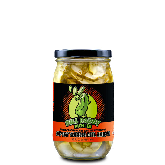 Spicy Garlic Dill - Pickle Chips (16 oz) - 3 Pack